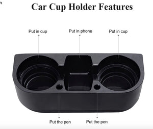 Car Cup Holder & Organizer Fits Auto Seat Gap Water Cup Drink Bottle Can Phone Keys Organizer Storage Holder Styling Accessories