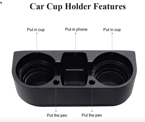 Image of Car Cup Holder & Organizer Fits Auto Seat Gap Water Cup Drink Bottle Can Phone Keys Organizer Storage Holder Styling Accessories