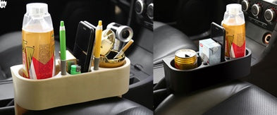 Image of Car Cup Holder & Organizer Fits Auto Seat Gap Water Cup Drink Bottle Can Phone Keys Organizer Storage Holder Styling Accessories