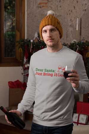Dear Santa Just Bring Wine!! - Long Sleeve Tee