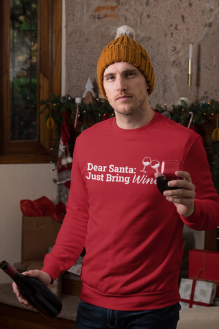 Image of Dear Santa Just Bring Wine!! - Long Sleeve Tee