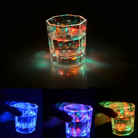 Image of Multicolor LED Glowing Glass with Flashing Lights Cup DrinkingShot Light LED Bar Night Club Party Bar