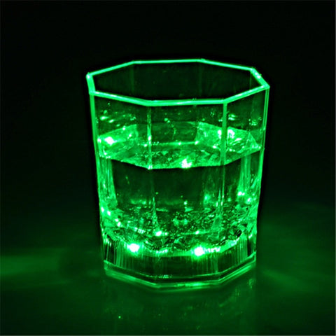 Image of Multicolor LED Glowing Glass with Flashing Lights Cup DrinkingShot Light LED Bar Night Club Party Bar