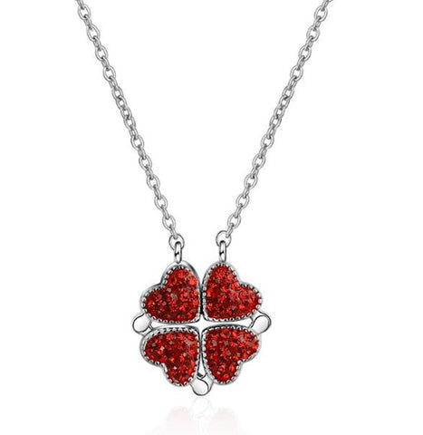 Image of New Valentines & Mother's Day Enamel Rose Fashion Necklace in Gift Box