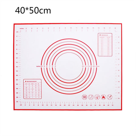 Image of Reusable Silicone Baking Mat Eco-Friendly Mat For Rolling Dough Pad Large Non-stick Oven Patisserie Baking Accessories Tools New