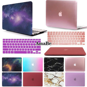 Hard Shell Laptop Protector Case + Keyboard Cover for Apple MacBook Air Pro Retina 11 12 13 15 inch