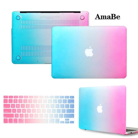 Image of Hard Shell Laptop Protector Case + Keyboard Cover for Apple MacBook Air Pro Retina 11 12 13 15 inch