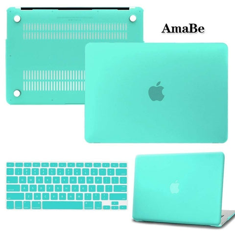 Image of Hard Shell Laptop Protector Case + Keyboard Cover for Apple MacBook Air Pro Retina 11 12 13 15 inch