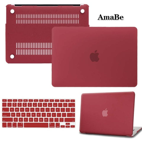 Image of Hard Shell Laptop Protector Case + Keyboard Cover for Apple MacBook Air Pro Retina 11 12 13 15 inch