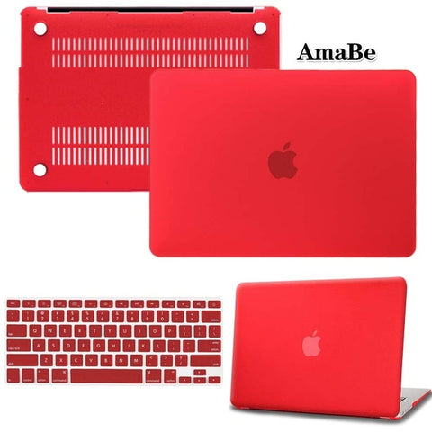 Image of Hard Shell Laptop Protector Case + Keyboard Cover for Apple MacBook Air Pro Retina 11 12 13 15 inch