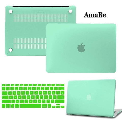 Image of Hard Shell Laptop Protector Case + Keyboard Cover for Apple MacBook Air Pro Retina 11 12 13 15 inch