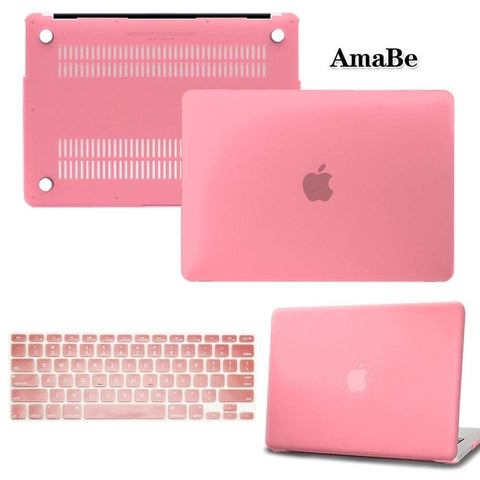 Image of Hard Shell Laptop Protector Case + Keyboard Cover for Apple MacBook Air Pro Retina 11 12 13 15 inch