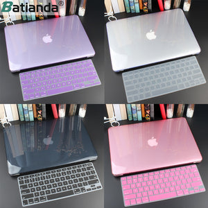 Crystal Hard Case For Macbook Air 13 Retina Pro 13 15 16 Hard Cover With Free Keyboard Cover