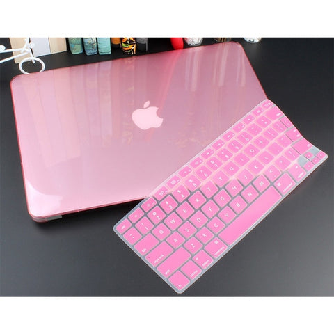 Image of Crystal Hard Case For Macbook Air 13 Retina Pro 13 15 16 Hard Cover With Free Keyboard Cover