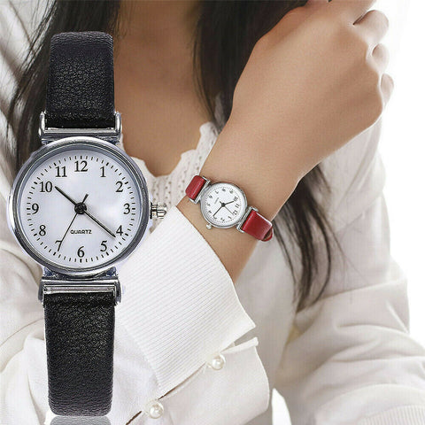 Image of Classic Women's Casual Quartz Leather Band Strap Watch Round Analog Clock Wrist Watches