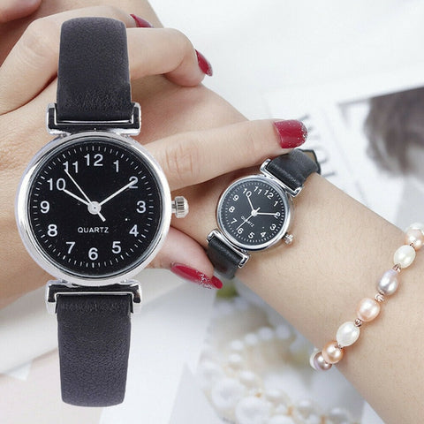 Image of Classic Women's Casual Quartz Leather Band Strap Watch Round Analog Clock Wrist Watches