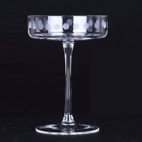 Image of Classic Wine & Cocktail Crystal Glasses Lead-Free Crosscut Martini Margarita Goblet Wine Cup