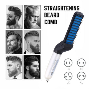 Hair Straightener Quick Beard Comb & Curler Styling Tool