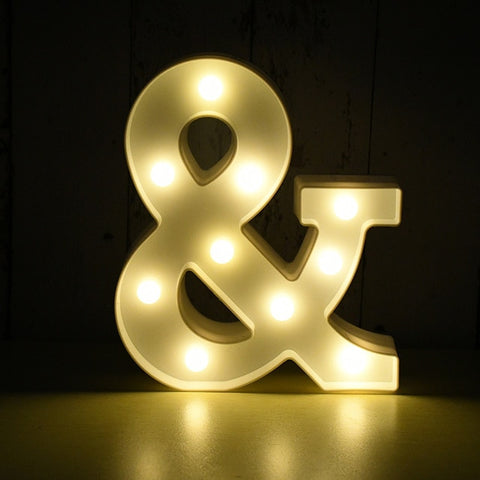 Image of Light Up LED Alphabet Letters for Wedding Birthday Party Festival Dorm Room Mother's Day Home Decoration