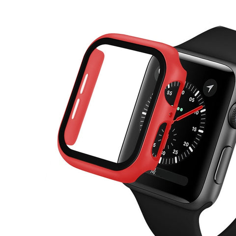 Image of Glass & Case Protectors For Apple Watch Series 1 through 6 (38 MM/40 MM/42MM/44MM)