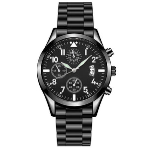 Quartz Men's Wristwatch Luminous Classic Calendar Mens Business Steel Watch