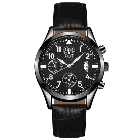 Image of Quartz Men's Wristwatch Luminous Classic Calendar Mens Business Steel Watch