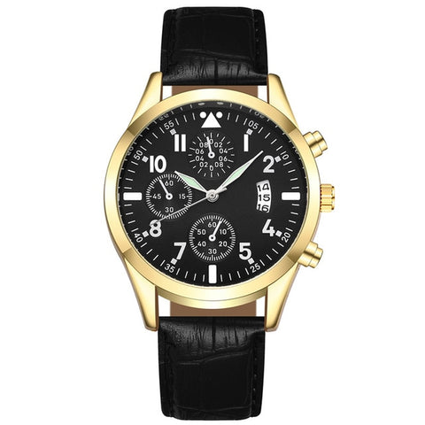 Image of Quartz Men's Wristwatch Luminous Classic Calendar Mens Business Steel Watch