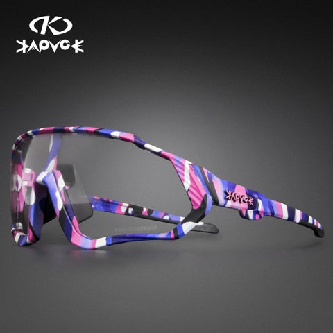 Image of Photochromic Cycling Sunglasses Men Women Sport Road Mountain Bike Bicycle Glasses Cycling Glasses Eyewear Protection Goggle