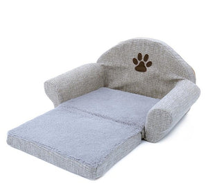 Pet Sofa Lounger with Removable Gray Washable Cushion for Cats Dogs Animals