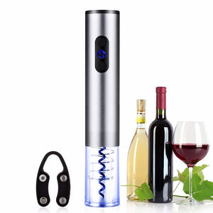 Electrical Automatic Wine Bottle Opener Kit Cordless Wine Corkscrew Bottle Opener Foil Cutter For Beer Red Wine 1PC  61020180527 - CBIStore