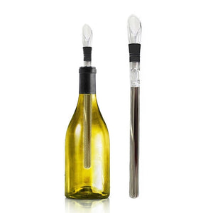 Stainless Steel Frozen Stick Ice Wine Cooler Chiller Stick with Wine Pourer Wine Cooling Stick Cooler Beer Bar with Retail Box - CBIStore