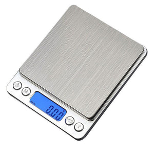Digital Kitchen Scale Stainless Steel Jewelry Pocket Balance Mini Cooking Food Scale with Back-Lit LCD Display  3000g 0.1g - CBIStore