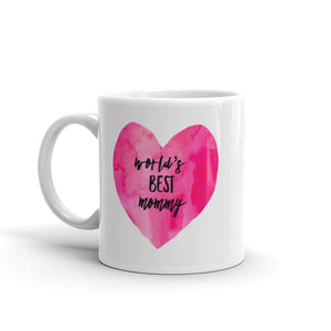 World's Best Mommy Mug with Pink Heart