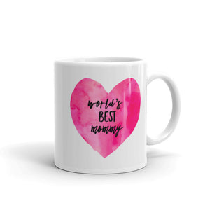 World's Best Mommy Mug with Pink Heart